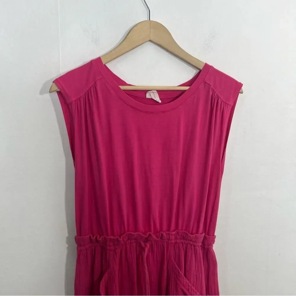Daily Practice by Anthropologie Everyday Tee Dress XS Raspberry Rose/Hot Pink - Picture 5 of 15